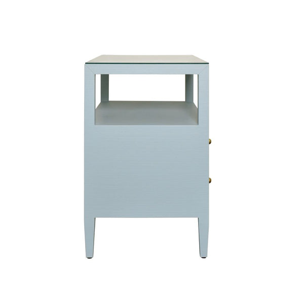 Damien Light Blue Side Table side view