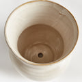 Dabney Ivory Stoneware Pot - drainage hole
