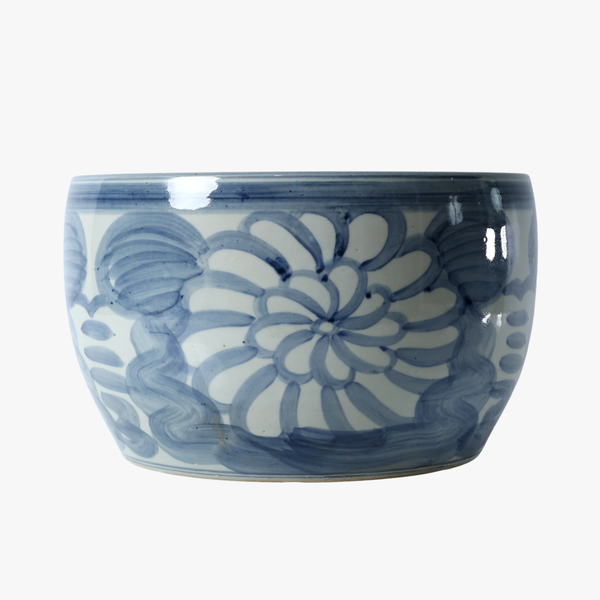 Dahlia Bowl - Blue and White