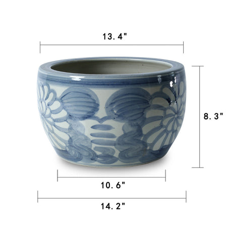 Dahlia Bowl with dimensions