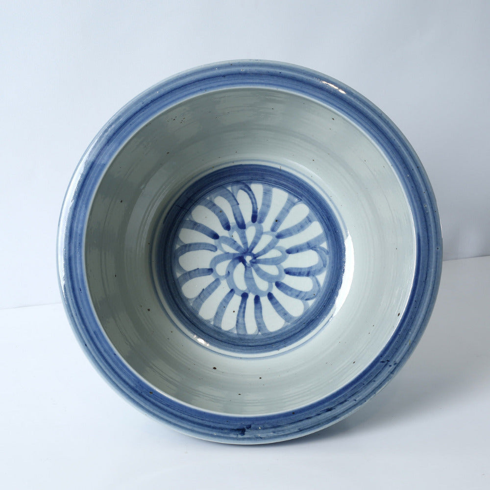 Dahlia Planter - handpainted flower in bottom