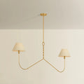 Dalton Twisted Gold Linear Chandelier styled 