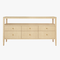 Damien Natural Grasscloth Console Table