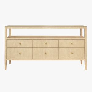 Damien Natural Grasscloth Console Table
