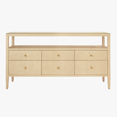 Damien Natural Grasscloth Console Table