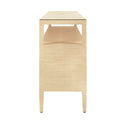 Damien Natural Grasscloth Console Table side view