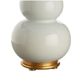 Daphne Ice Pale Blue Ceramic Table Lamp gold base