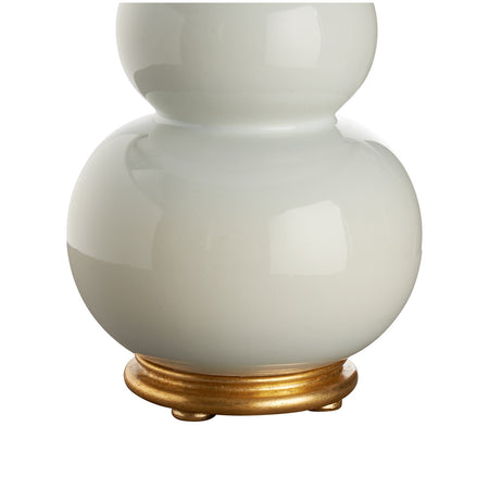 Daphne Ice Pale Blue Ceramic Table Lamp gold base