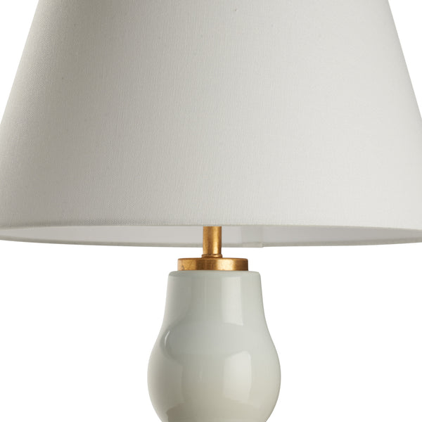 Daphne Ice Pale Blue Ceramic Table Lamp linen shade