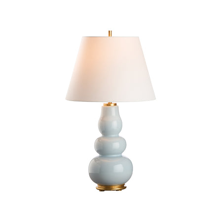 Daphne Sea Blue Table Lamp illuminated