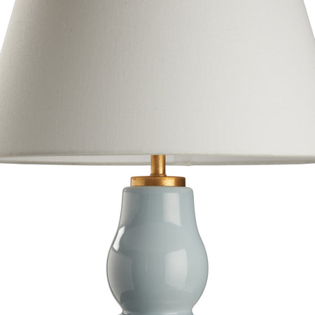 Daphne Sea Blue Table Lamp tapered linen shade