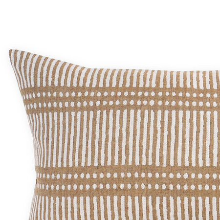 Dash Dot Rattan Outdoor Lumbar - woven pattern closeup