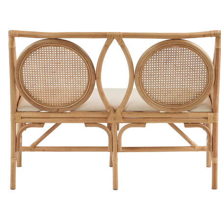 Deauville Rattan Bench back view