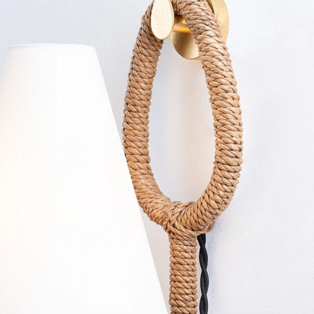 Del Ray Plugin Sconce - closeup details