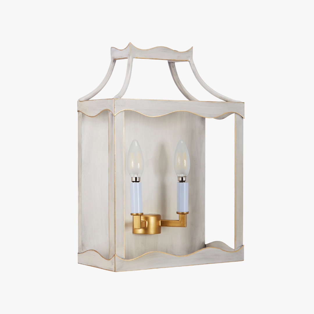 Del Mar Ivory Gilded Wall Sconce by Dear Keaton