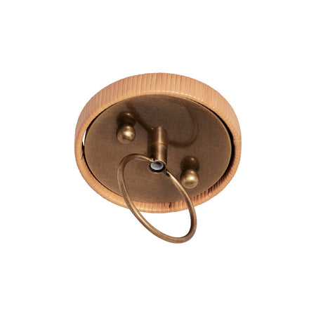 Delphine Large Rattan Chandelier ceiling cap details