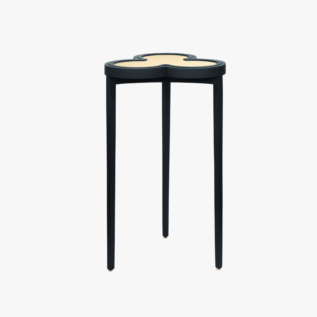 Deschamps Navy Lacquer Accent Table - Clover Side Table - Dear Keaton