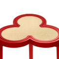 Deschamps Red Matte Lacquer Clover top closeup
