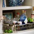 Devon Nickel Embossed Small Bar Tray Styled 