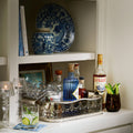 Devon Nickel Embossed Small Bar Tray Styled with cocktails - Dear Keaton