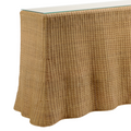 Draped Wicker Console Table textural closeup