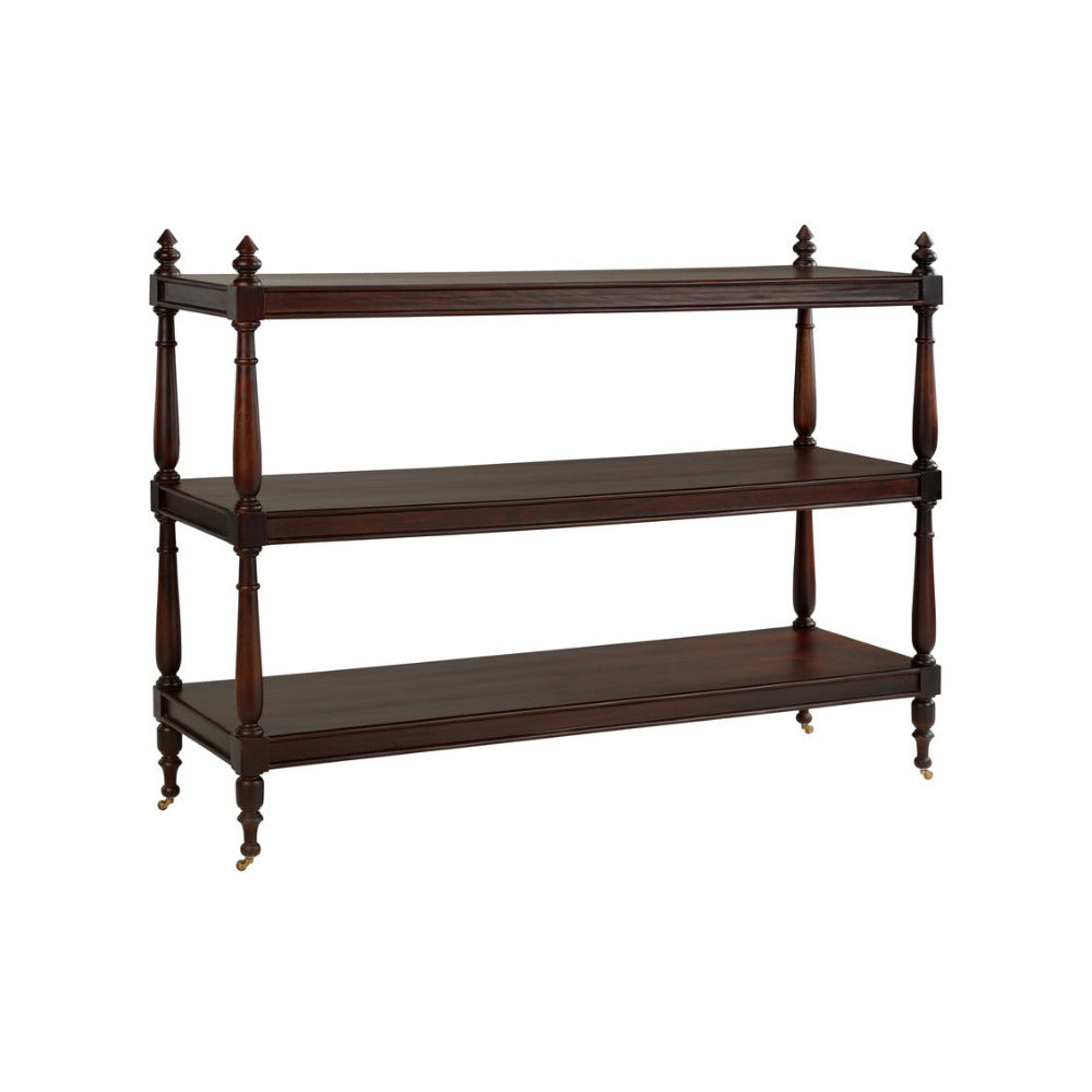 Drayton Large Butlers Trolley - dark wood finish bar cart