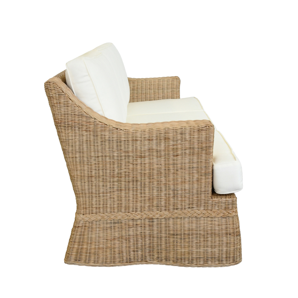 Duchess Woven Rattan Sofa Side View