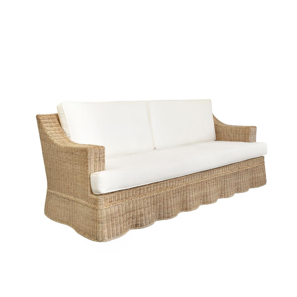 Duchess Woven Rattan Sofa angle view