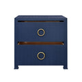 Miles Navy Nightstand with two drawers