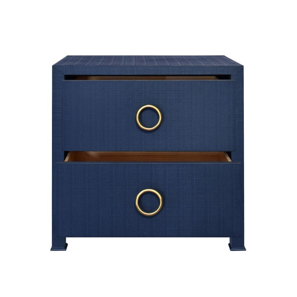 Miles Navy Nightstand with two drawers