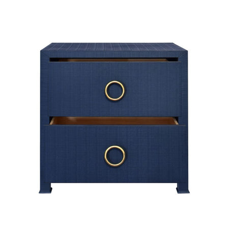 Miles Navy Nightstand with two drawers