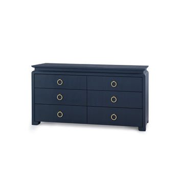 electric blue dresser Manhattan Comfort Granville Modern Midnight Blue 6-Drawer 55.04 in. Wide Double Dresser DR-5034