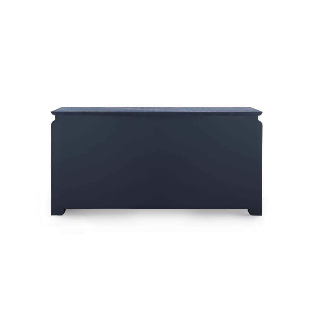 Zuri Storm Blue Dresser - Lacquered Linen Furniture - Dear Keaton