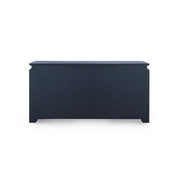 Zuri Storm Blue Dresser - Lacquered Linen Furniture