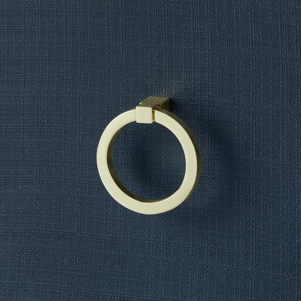 Zuri Storm Blue Dresser brass ring hardware