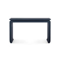 Zuri Storm Blue Console - Lacquered Linen Finsih