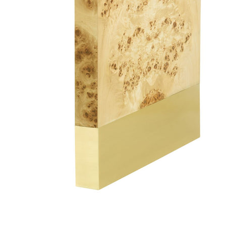 Andi Burl Console Table - brass sabot detail on leg
