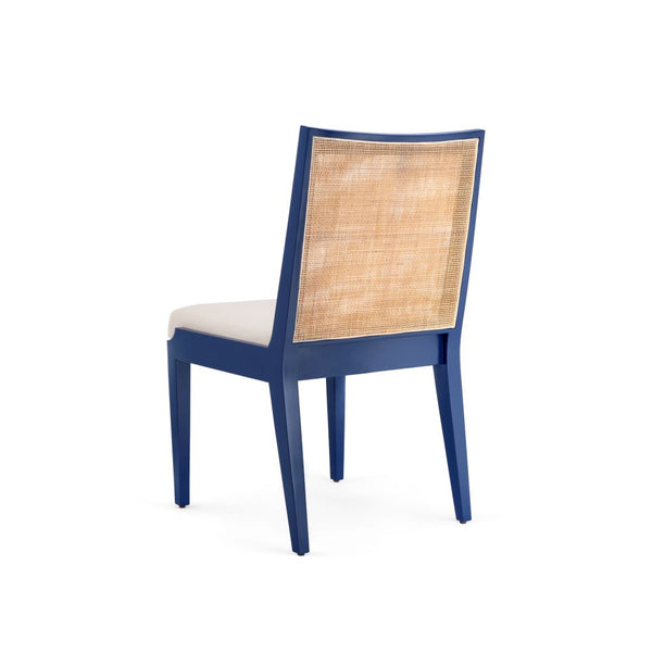 Florian Sea Blue Chair cane back details