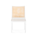 Florian White Chair with woven cane back
