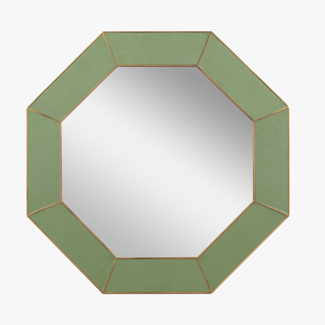 Edgar Verde Shagreen Mirror by Dear Keaton