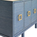 Edmond Blue Grasscloth Buffet Details