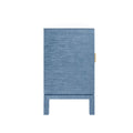 Edmond Blue Grasscloth Buffet Side View