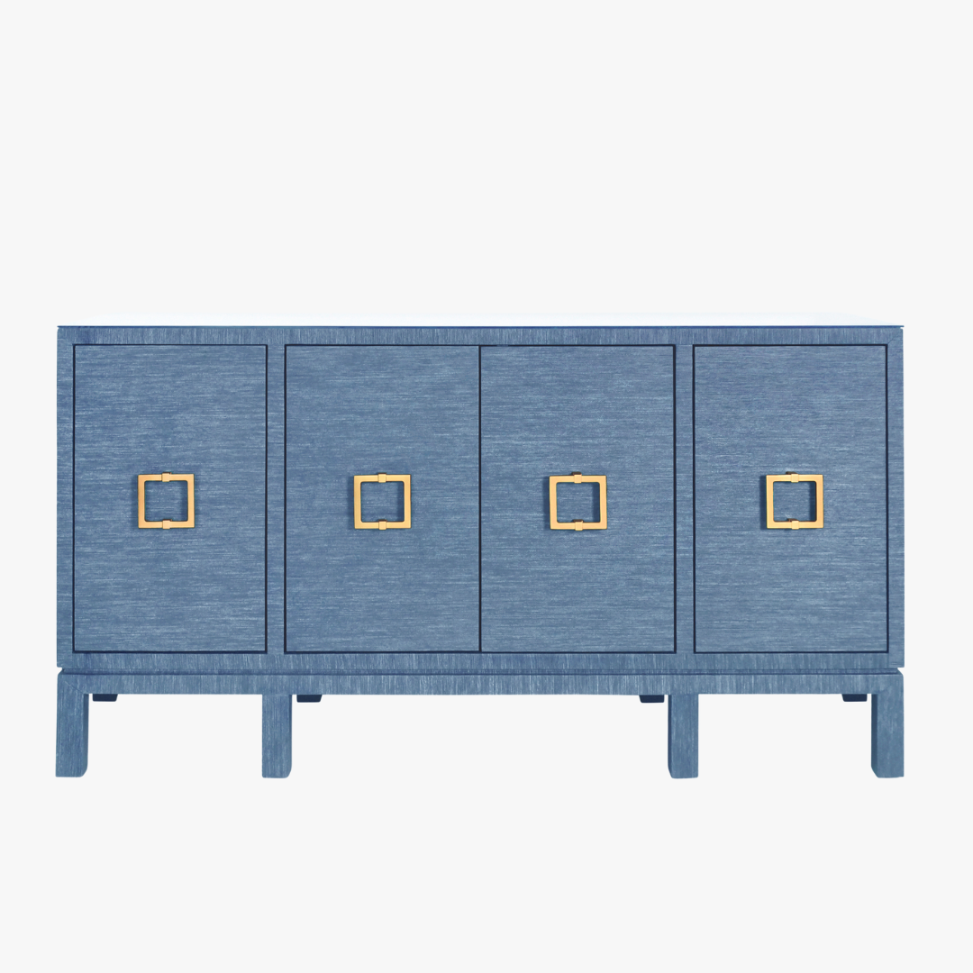 Edmond Blue Grasscloth Buffet