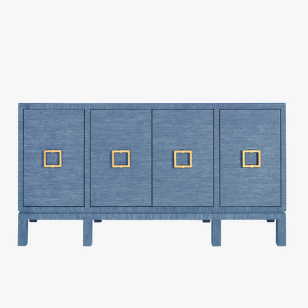 Edmond Blue Grasscloth Buffet