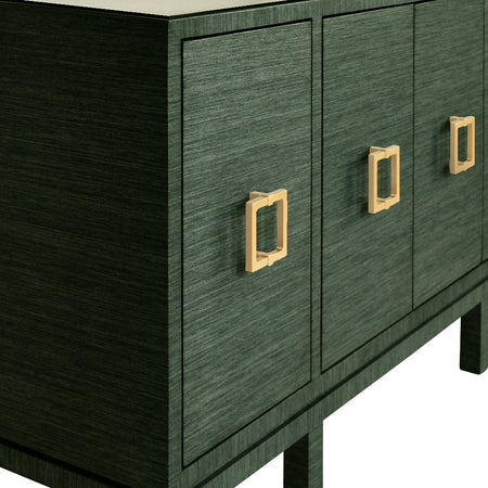 Edmond Forest Grasscloth Buffet Details