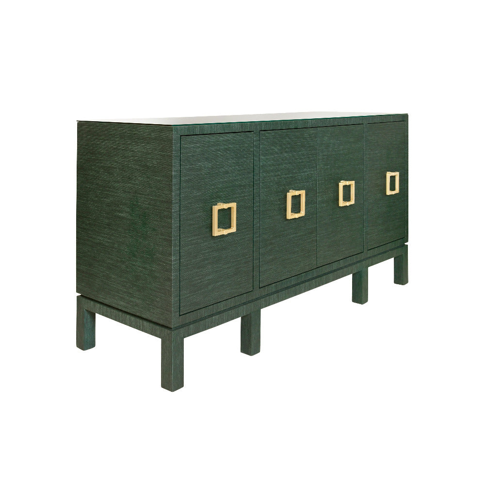 Edmond Forest Grasscloth Buffet - Dining Room Sideboard - Dear Keaton