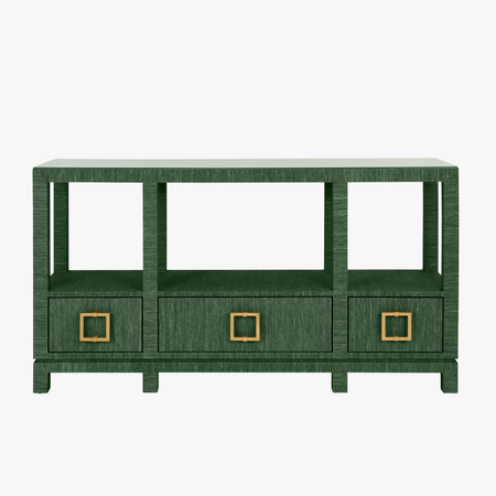 Edmond Forest Grasscloth Console