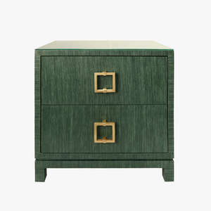 Edmond Forest Grasscloth Nightstand