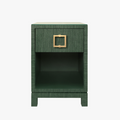 Edmond Forest Grasscloth Side Table