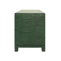 Edmond Forest Green Grasscloth Nightstand side view